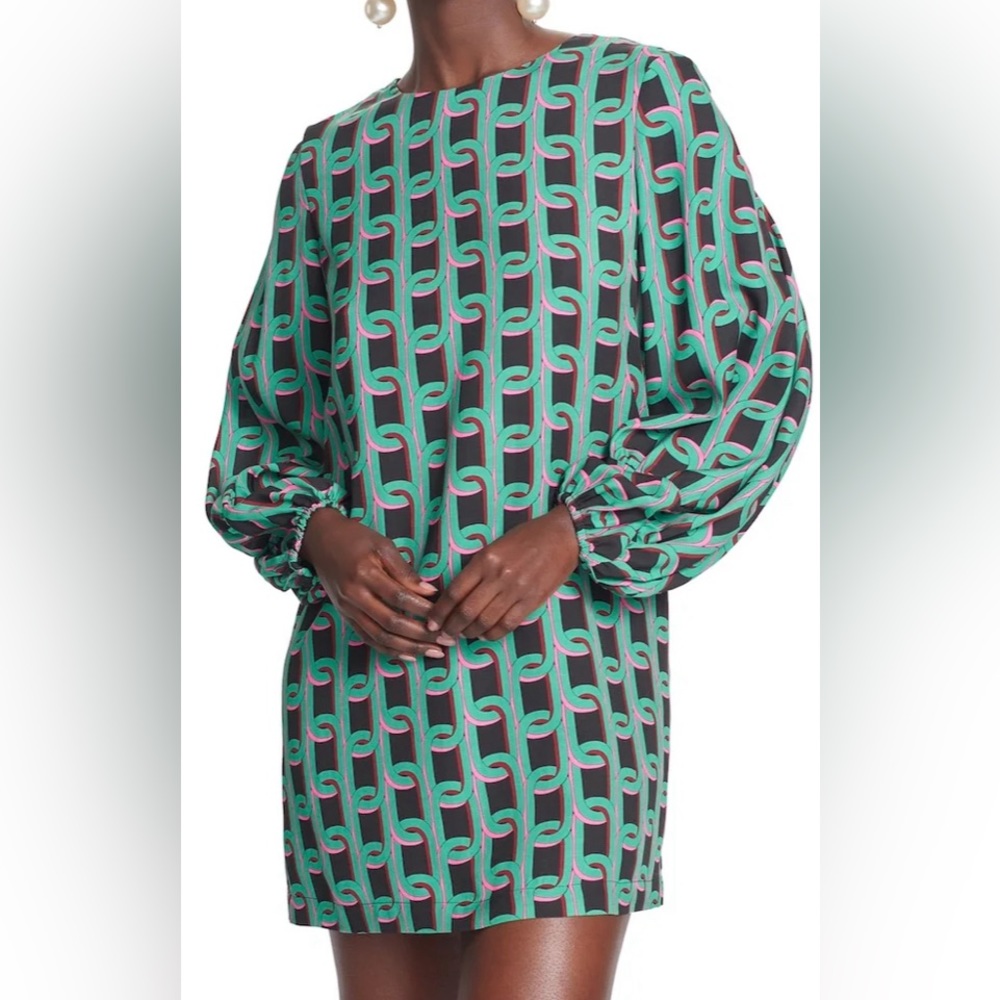 CLC by Corey Lynn Calter The Emma Dress size medium Colors black teal and pink